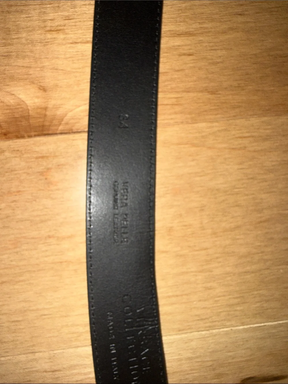 Versace Collection Black Leather Medusa Plaque Belt Size 34, 85/100